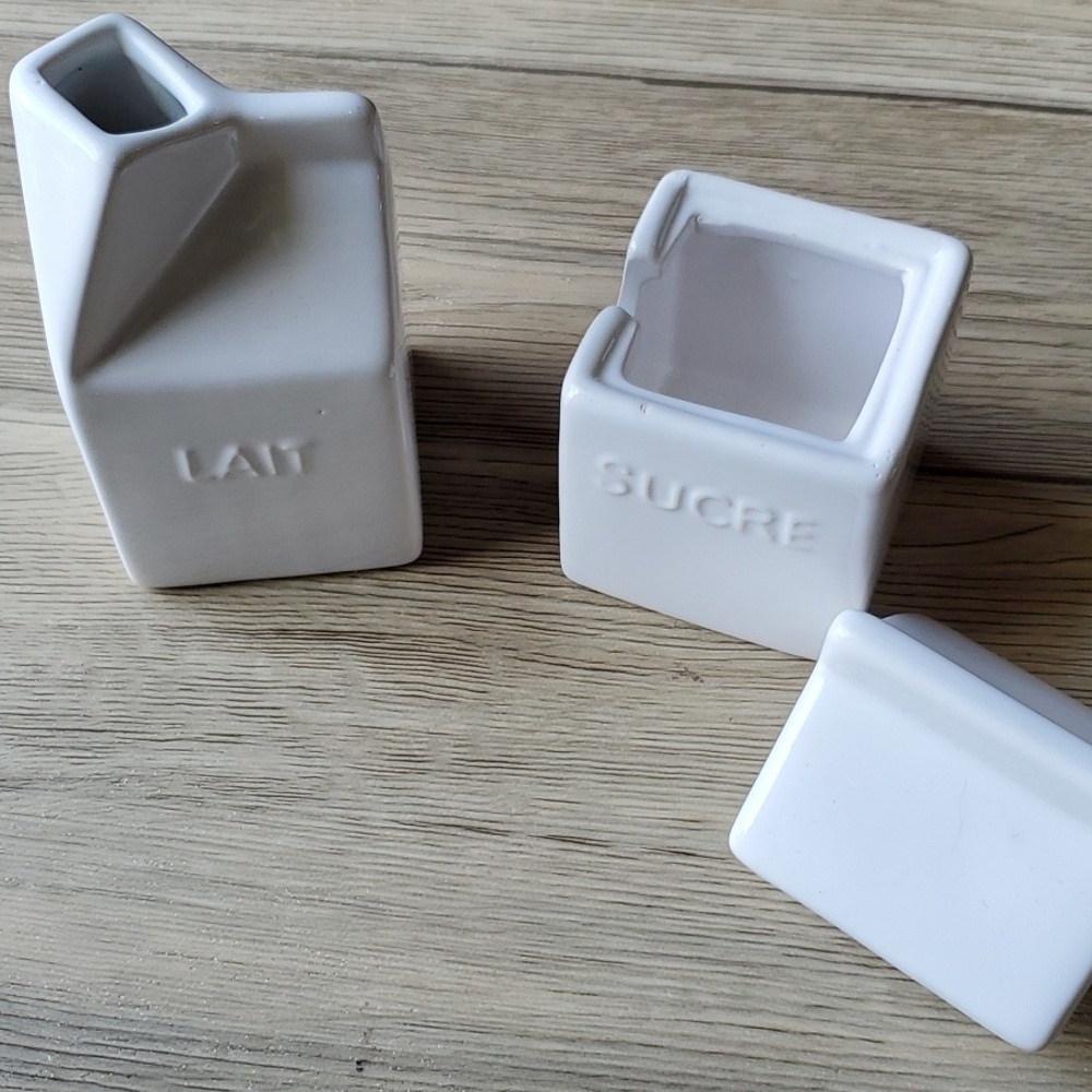 Avon Lait & Sugar set. White ceramic - Picture 2 of 9